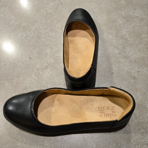 NATURALIZER  Dream Pairs Women's Leather Upper Ballet Flats - Black - Size 7.5M - Picture 4 of 15